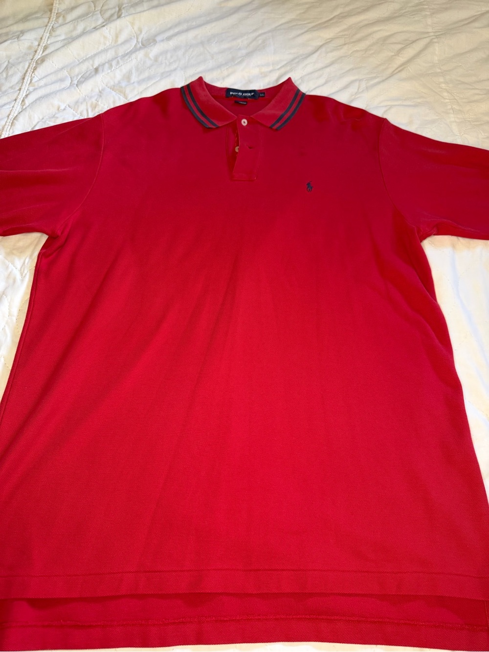 Polo by Ralph Lauren Red Short-Sleeve Polo with Contrast Collar
